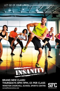 Insanity, class, classes, fitness, knaphill, winston churchill, sports, centre, free, trial, try, woking, goldsworth park, west end, surrey
